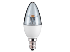 A candle shaped TCP LED Prism Lightbulb Range