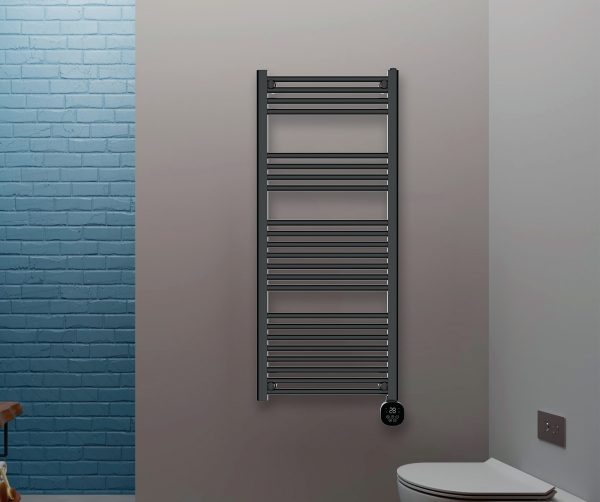 TCP Smart 1000W Electric Towel Warmer Rail Radiator, Wall Mounted, 1340x500mm