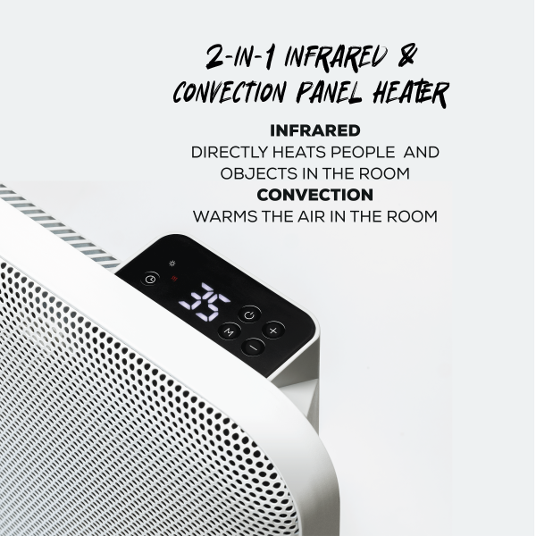 TCP 2000W White Infrared Convection Heater, Fast Heating & Sleek Design - Image 4