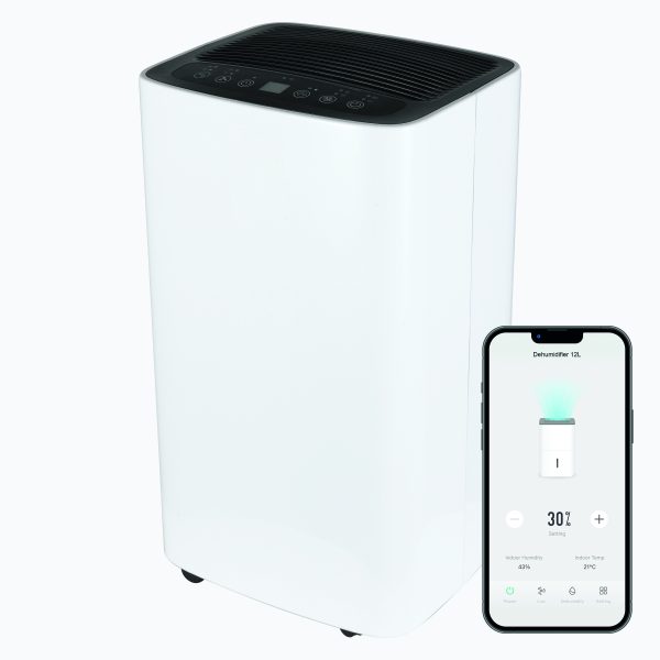 TCP Smart 12L Wi-Fi Dehumidifier – With HEPA Filter to Reduce Damp, Mold & Allergens - Image 2