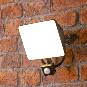 TCP 30W LED Floodlight with PIR Motion Sensor, Efficient Outdoor Light with Screwless Connector