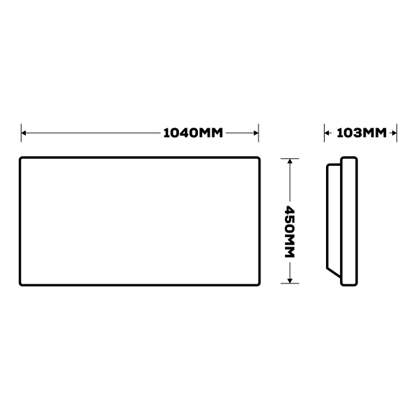 TCP 2000W Wall Mounted Aluminium Electric Panel Heater White, Sleek Design and Paint Friendly Surface - Image 8