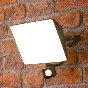 TCP 50W LED Floodlight with PIR Motion Sensor, Efficient Outdoor Light with Screwless Connector