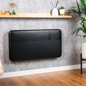 TCP 2000W Black Electric Panel Heater, Fast Heat, Wall Mounted and Free Standing