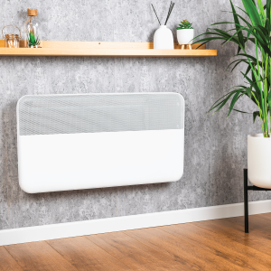 TCP 2000W White Electric Panel Heater, Fast Heat, Wall Mounted and Free Standing