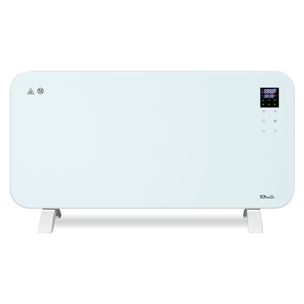 TCP Smart WiFi Glass Panel Heater 2000W, Alexa Compatible, Open Window Detector, Wall Mounted & Freestanding White Heater - Image 7