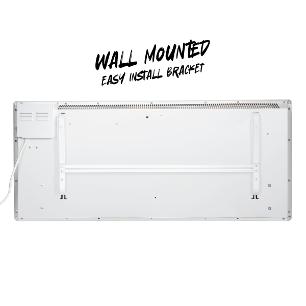 TCP 2000W Wall Mounted Aluminium Electric Panel Heater White, Sleek Design and Paint Friendly Surface - Image 6