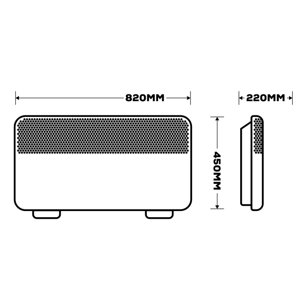 TCP 2000W White Electric Panel Heater, Fast Heat, Wall Mounted and Free Standing - Image 8