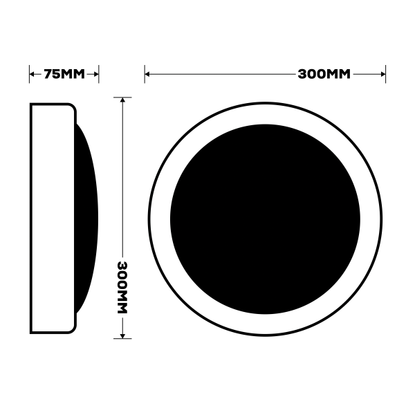 TCP IP65 Emergency Bulkhead Light, Wattage and CCT Switchable - Image 9