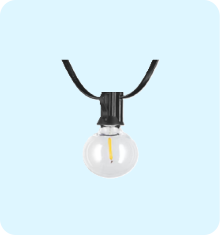 A festoon lighting