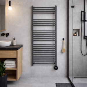 TCP Smart 1000W Electric Towel Warmer Rail Radiator, Wall Mounted, 1340x500mm