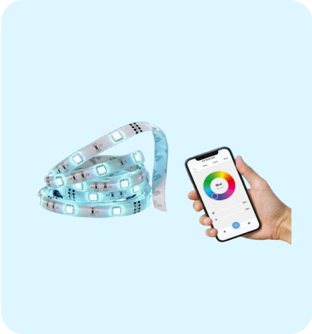 A smart lighting with a mobile app