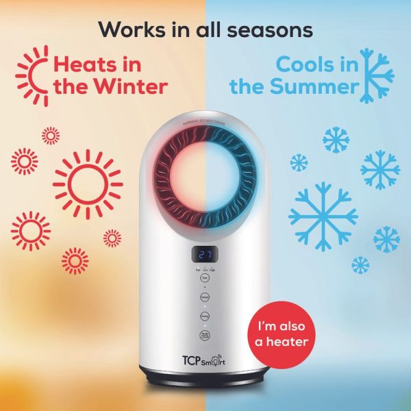TCP Bladeless Smart Oscillating Heater & Fan 1500W White (DAMAGED BOX) - Image 3