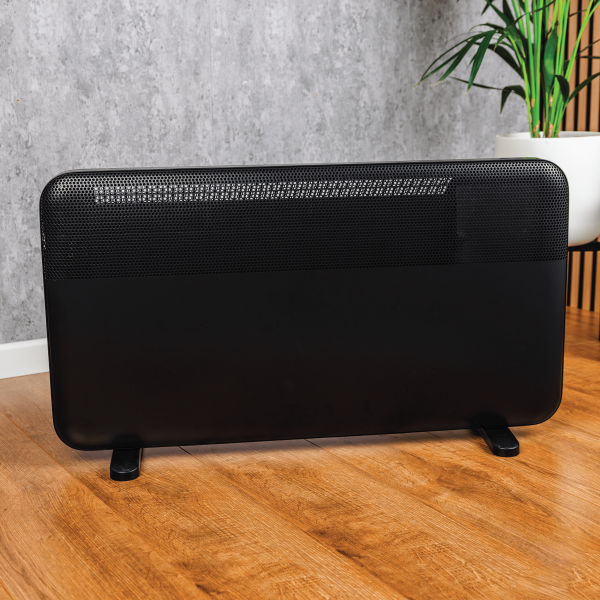 TCP 2000W Black Electric Panel Heater, Fast Heat, Wall Mounted and Free Standing - Image 2
