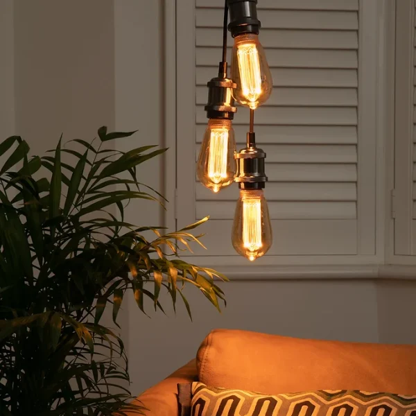 TCP LED Vintage Decorative Spiral Amber Squirrel Cage Light Bulb BC - Image 6