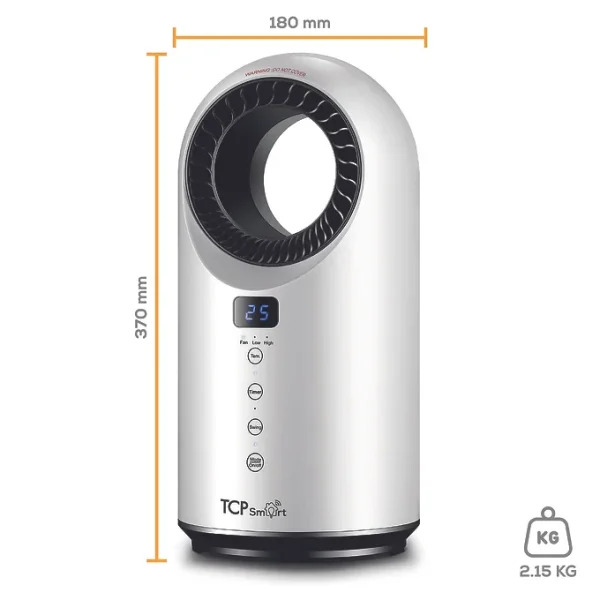 TCP Smart Heating & Cooling Bladeless Portable Fan 1.5kw White - Image 8