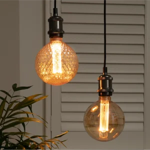 TCP LED Vintage Decorative Large Globe Amber Light Bulb BC