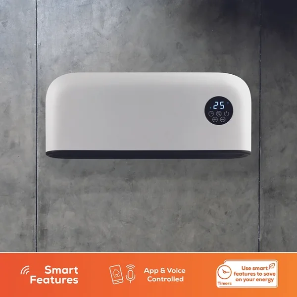 TCP Smart WiFi Over Door, Horizontal Heater 2000W, Wall Mounted Indoor Over Door Hot Air Downflow Curtain White - Image 4