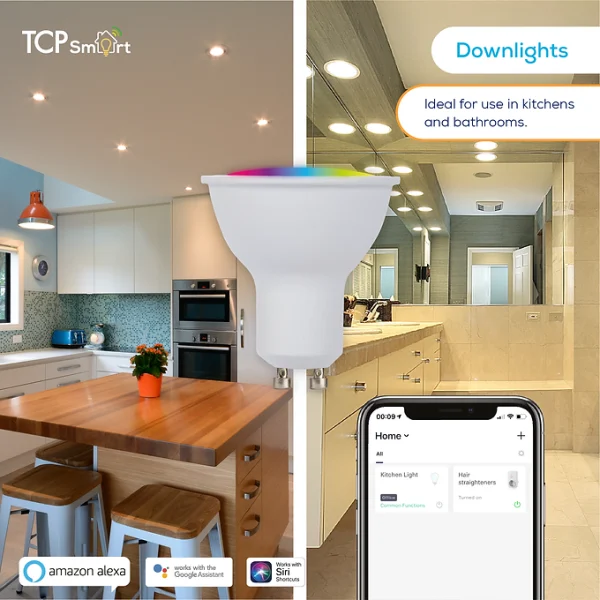 TCP Smart Wifi GU10 Bulb Light Bulb Colours, Warm and Cool White - Image 8