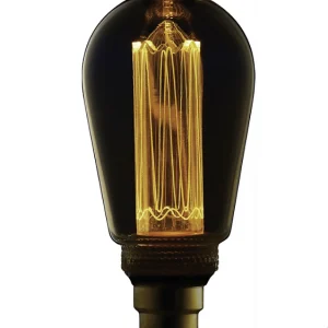 TCP LED Vintage Decorative Spiral Amber Squirrel Cage Light Bulb BC