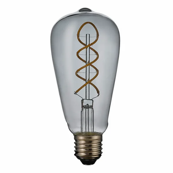 TCP LED Smoked Decorative Spiral Filament Squirrel Cage Light Bulb ES