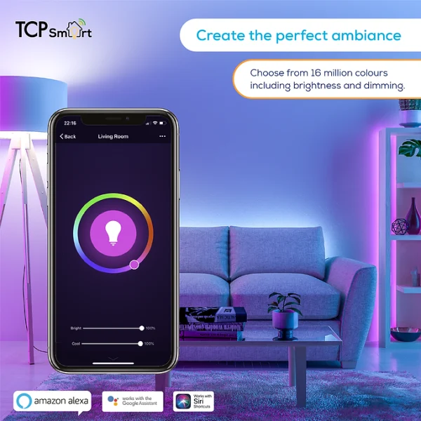 TCP Smart Wifi LED Strip Lights RGB 5 metres IP20 indoor use - Image 6