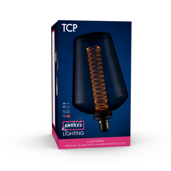 TCP LED Smoked Decorative Smokey Lantern Light Bulb ES - Image 5