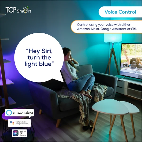 TCP Smart Wifi Classic Light bulb Colours + Cool to Warm white BC 3pk - Image 6