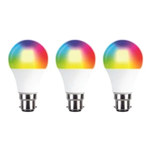 TCP Smart Wifi Classic Light bulb Colours + Cool to Warm white BC 3pk