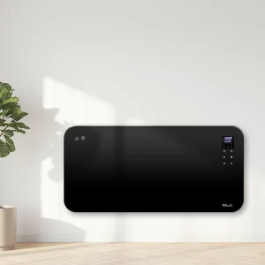 TCP Smart WiFi Glass Panel Heater 2000W, Alexa Compatible, Open Window Detector, Wall Mounted & Freestanding White Black