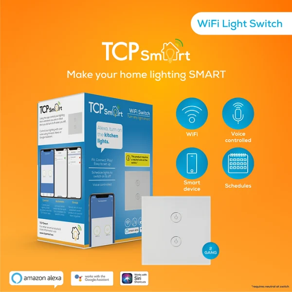 TCP Smart Wifi Double Gang light Switch - Image 2