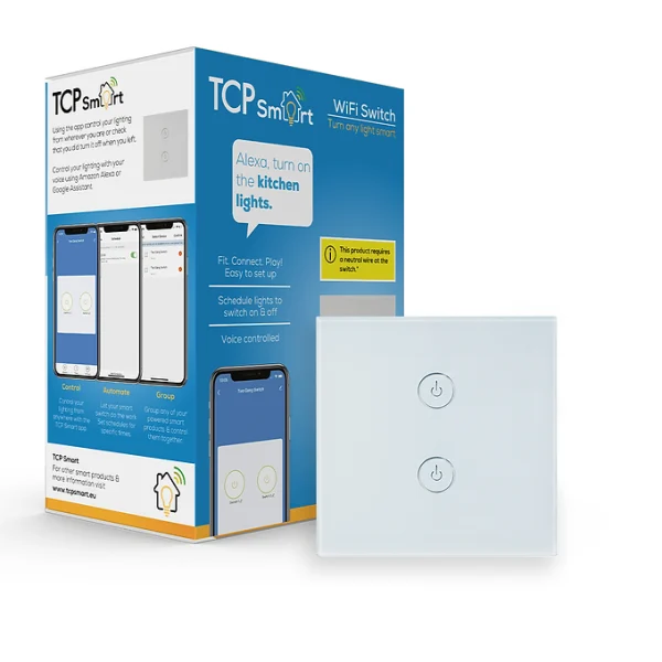 TCP Smart Wifi Double Gang light Switch