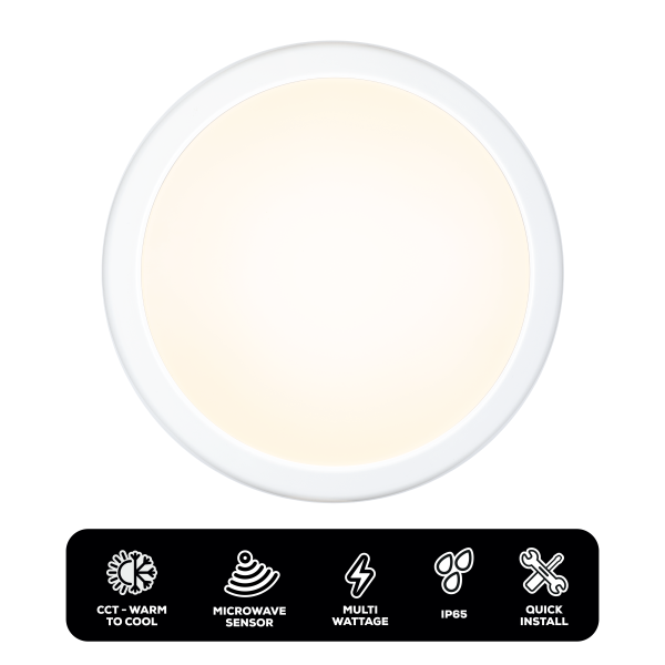 TCP IP65 Emergency Bulkhead Light, Wattage and CCT Switchable - Image 7
