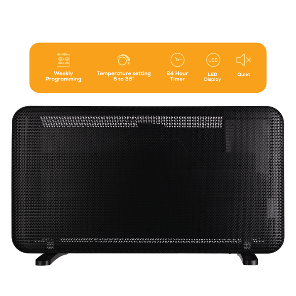 TCP 2000W White Electric Panel Heater, Fast Heat, Wall Mounted and Free Standing - Image 4