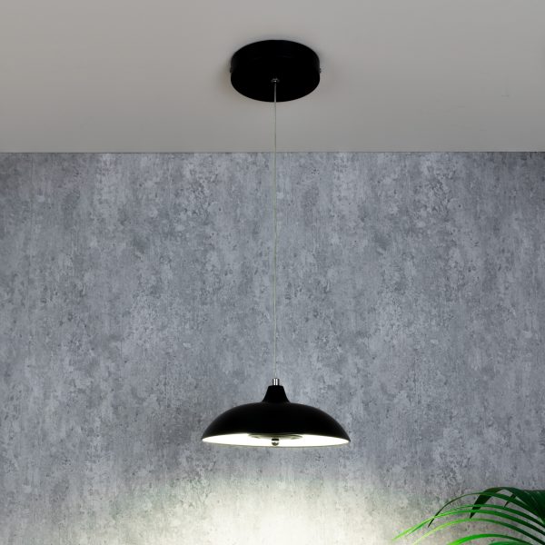 TCP Black Hanging Pendant Ceiling Light, IP20 with Switchable CCT Options - Image 5