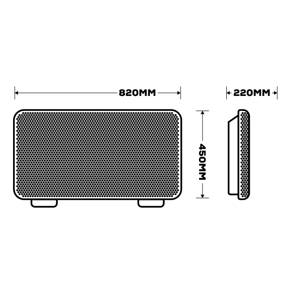 TCP 2000W Black Infrared Convection Heater, Fast Heating and Sleek Design - Image 8