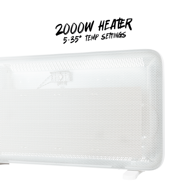TCP 2000W White Infrared Convection Heater, Fast Heating & Sleek Design - Image 5