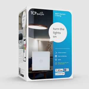 A pack of a TCP 1 gang smart light switch