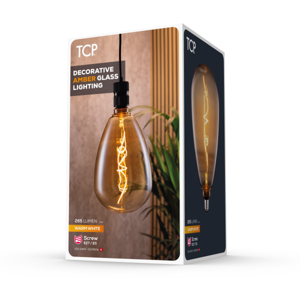 Classic Amber glass with vintage twisted filament