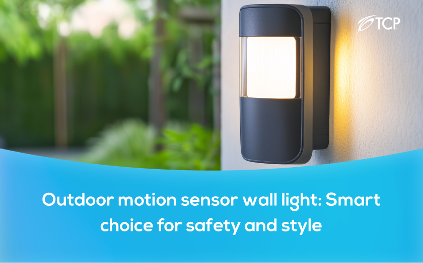 Outdoor motion sensor wall light
