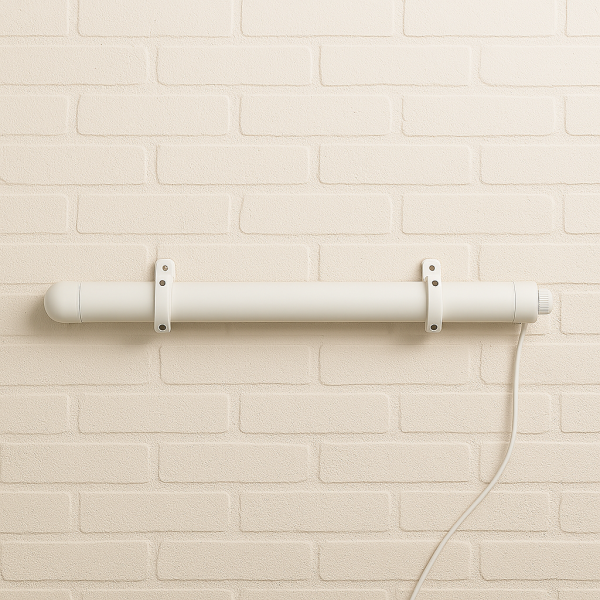 TCP 120W 2ft White Tube Heater with Thermostat, Ideal for Greenhouses, Garages, Sheds, Workshops & Utility Rooms - Image 3