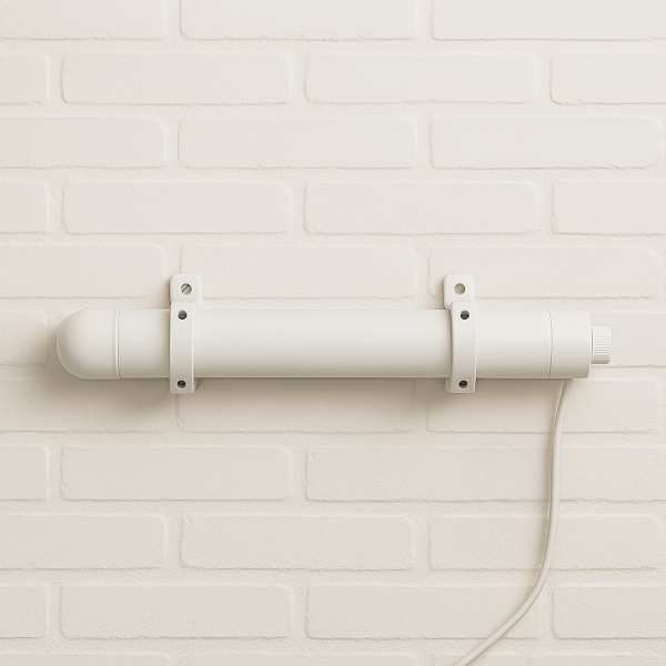 TCP 60W 1ft White Tube Heater with Built-in Thermostat, Ideal for Greenhouses, Garages, Sheds, Conservatories & Utility Rooms - Image 3