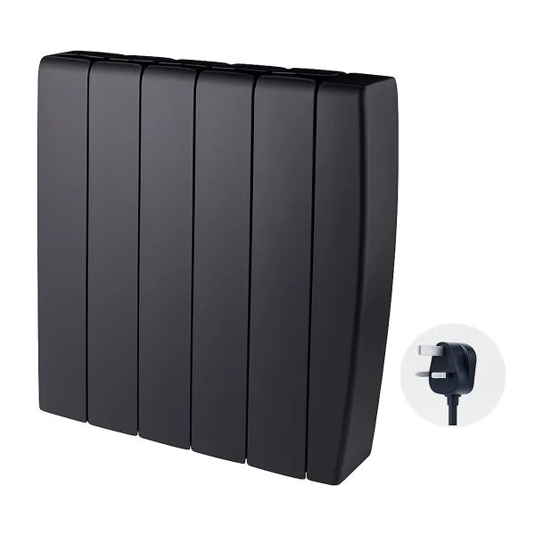 TCP Smart 1500W Black Ceramic Panel Electric Radiator, Long-Lasting Heat Retention for Living Rooms, Bedrooms & Home Offices - Image 3