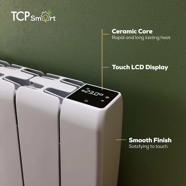 TCP Smart 700W White Ceramic Panel Electric Radiator, Long-Lasting Heat Retention for Living Rooms, Bedrooms & Home Offices - Image 4