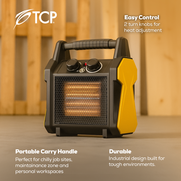 TCP 2kW Tough and Compact Industrial Design Portable Heater - Image 4