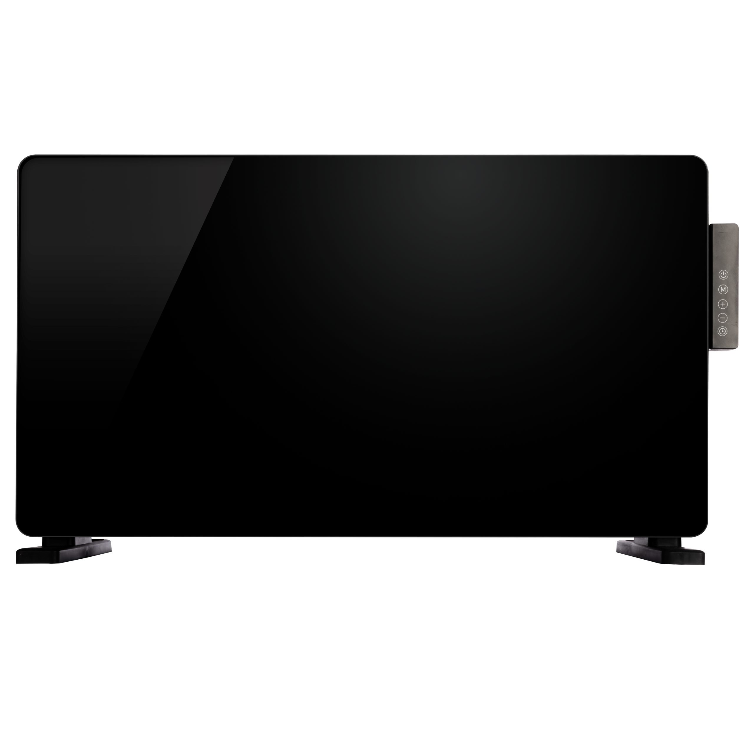 TCP Black 2000W Glass Heater With Side Control Panel - Image 2