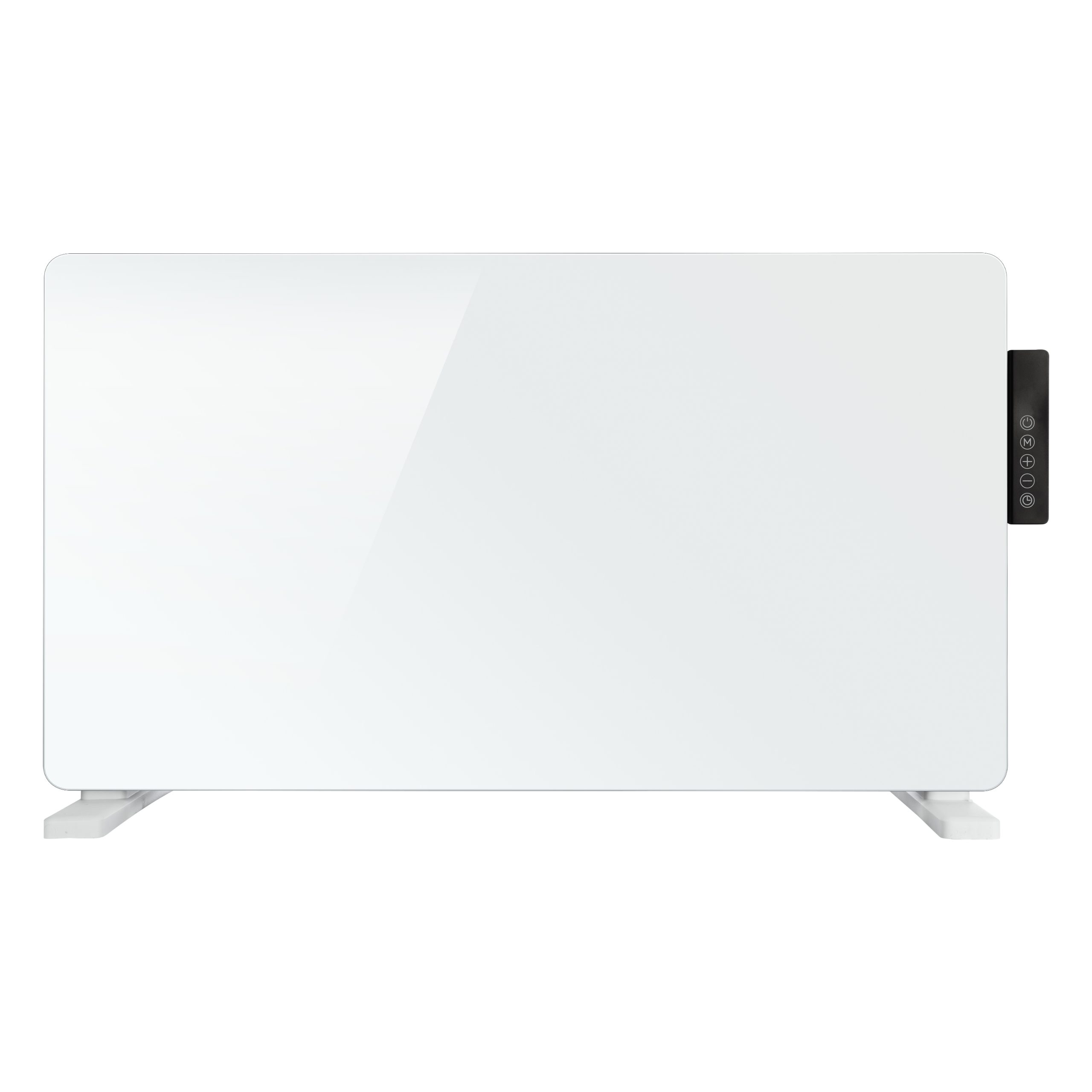 TCP White 2000W Glass Heater With Side Control Panel - Image 2