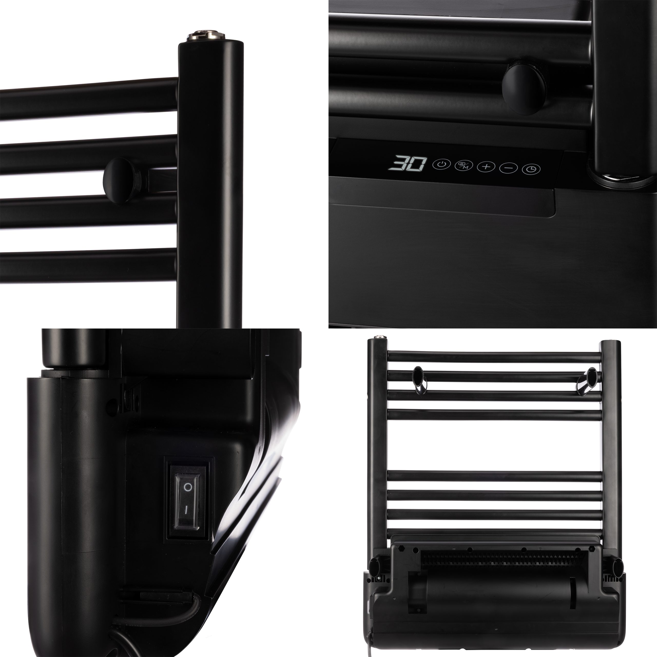 TCP 2 in 1 Tubular Towel Radiator with Built-in Downflow Blower Heater - Image 4