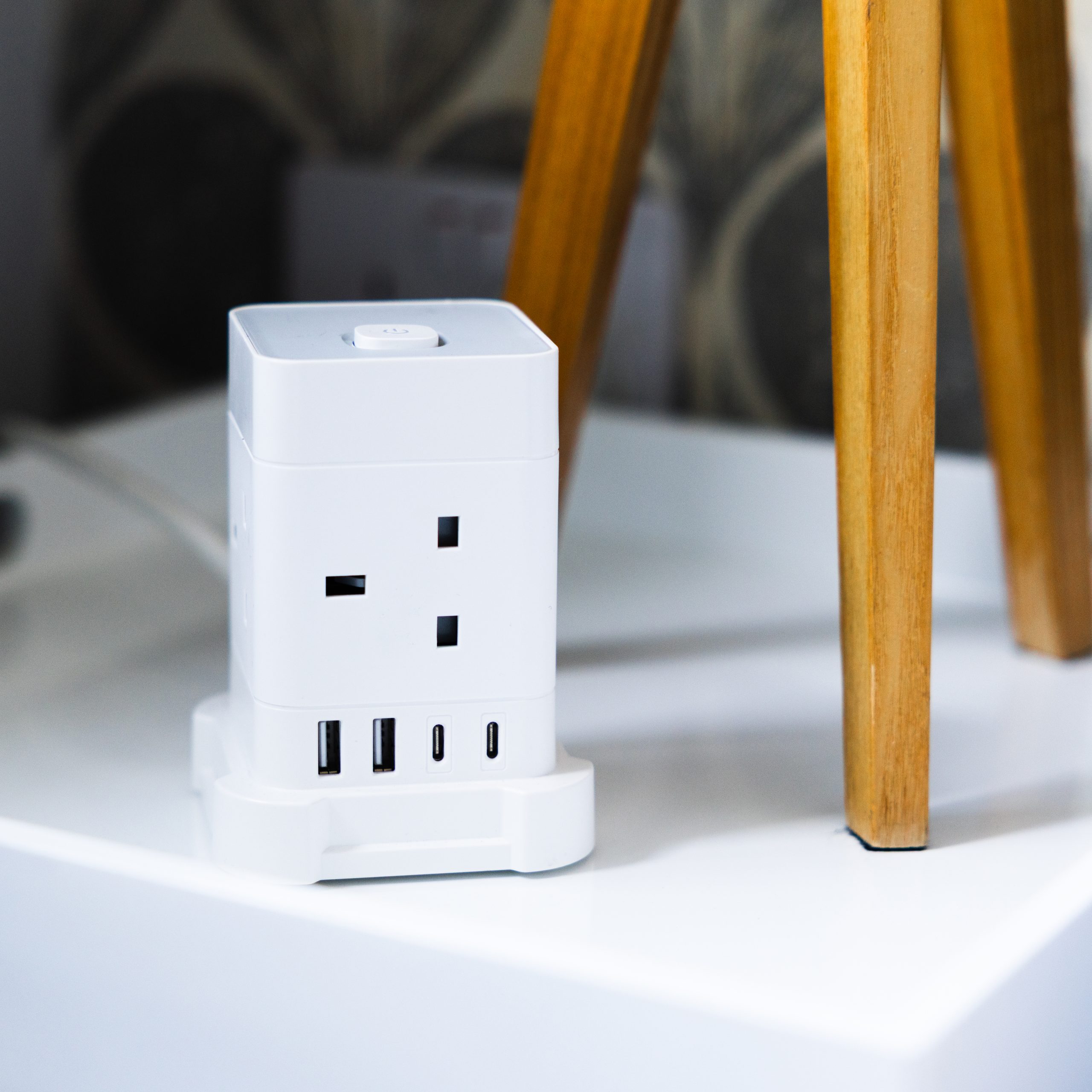 TCP 4 AC Socket Tower Cube Extension Lead with 2 USB-A ports, and 2 USB-C ports - Image 7