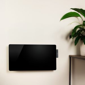 TCP Black 2000W Glass Heater With Side Control Panel